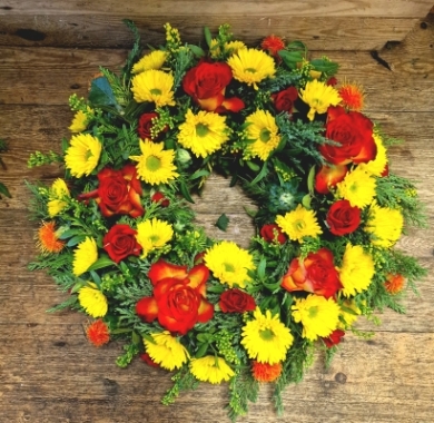 Yellow & Red Wreath